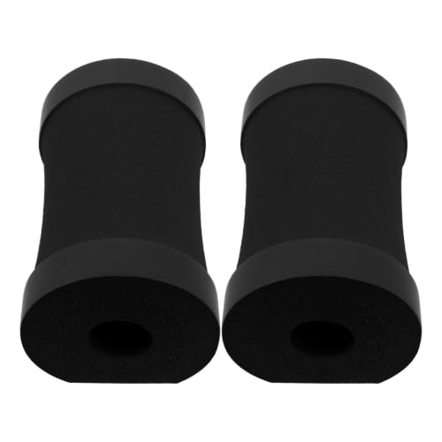2pcs Black Rubber Push up Mat Supportive Cylindrical Exercise Pad