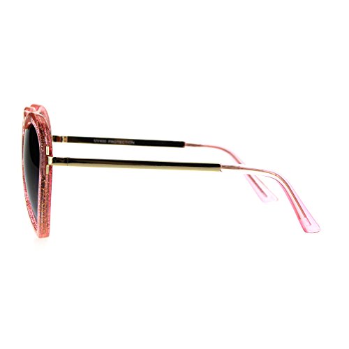 PASTL Glittery Heart Shape Sunglasses Sparkly Love Fashion Womens Shades UV 4004