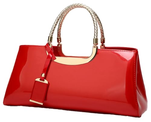 Sac à main en cuir vegan verni fini les sacs trop petits en soirée