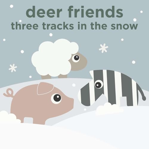 Deer friends: three tracks in the snow