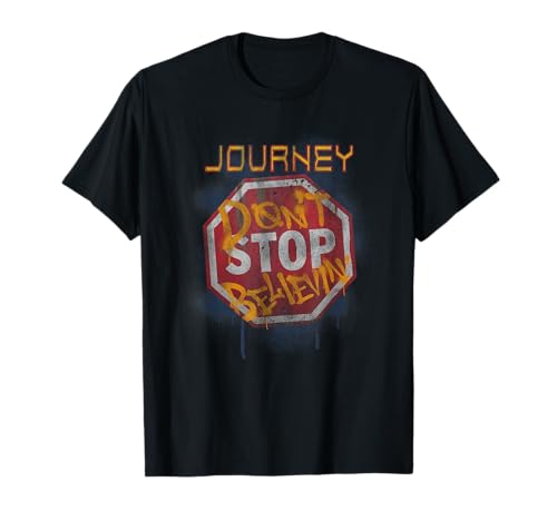 Journey Don't Stop Believin' Graffiti Stop Sign Camiseta