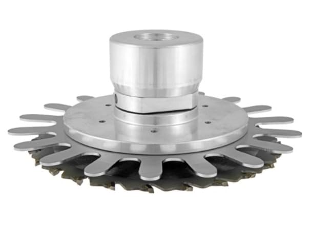 Spollonatore per Decespugliatore Disco Diametro 15 cm Universale in Acciaio per Taglio di Polloni, Rovi, Piccoli Arbusti con Salvacorteccia e Disco di Contrasto
