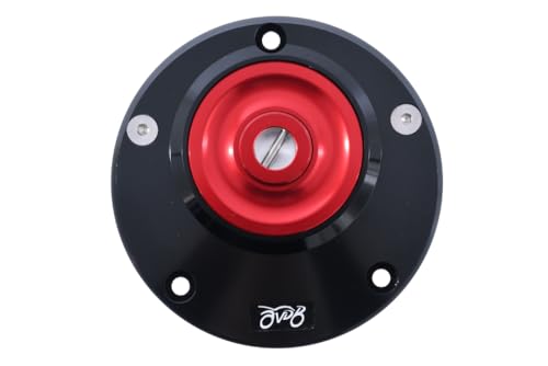 Bouchon réservoir rapide AVDB rouge à clé avec système quart de tour moto