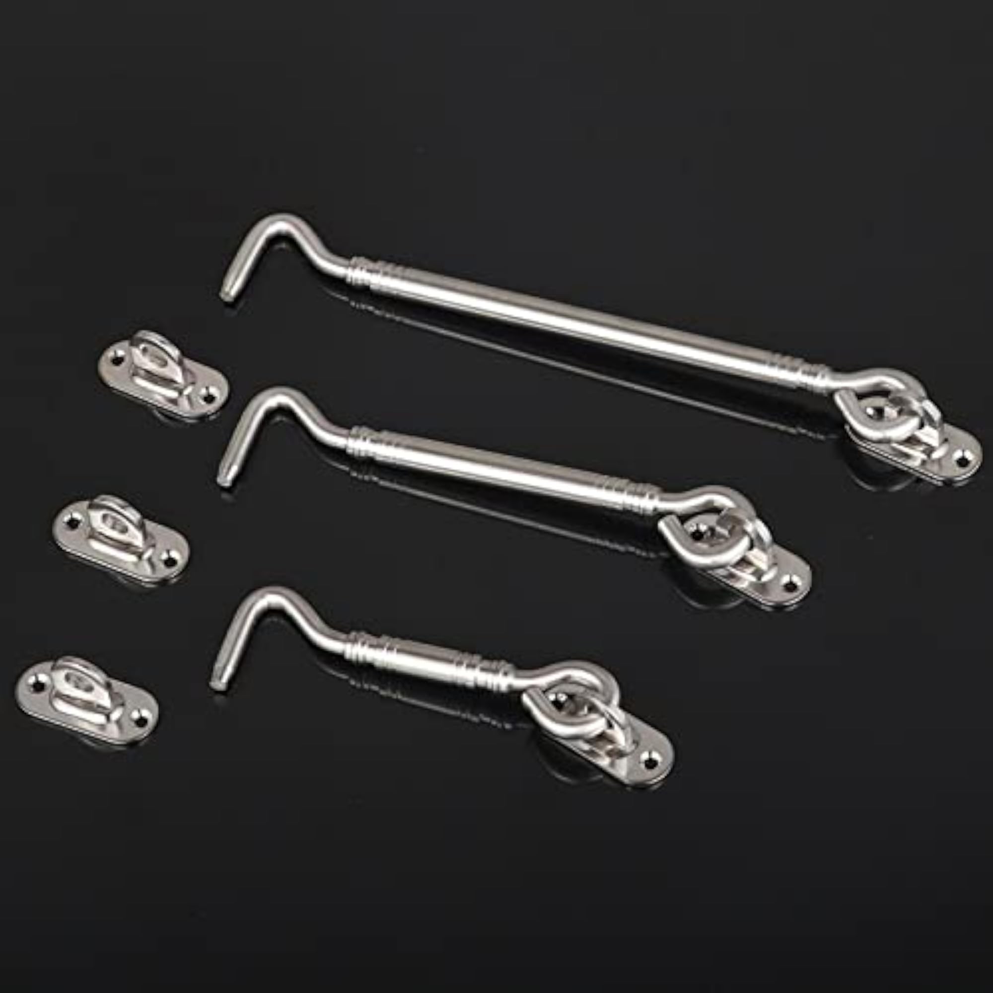 Steel Silver Stainless Cabin Hook and Eye Latch