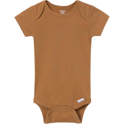 Image of Gerber Baby Boys & Girls 5-Pack Solid Onesies Bodysuits