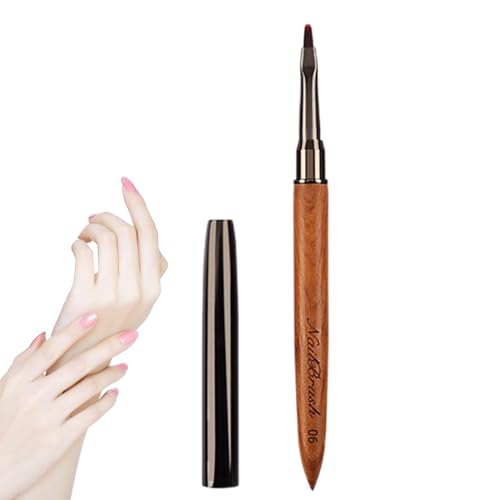 Pincel para esmalte de uñas, pincel para uñas, pincel de sándalo para detalles finos, dibujos finos, líneas largas, para uso doméstico y profesional