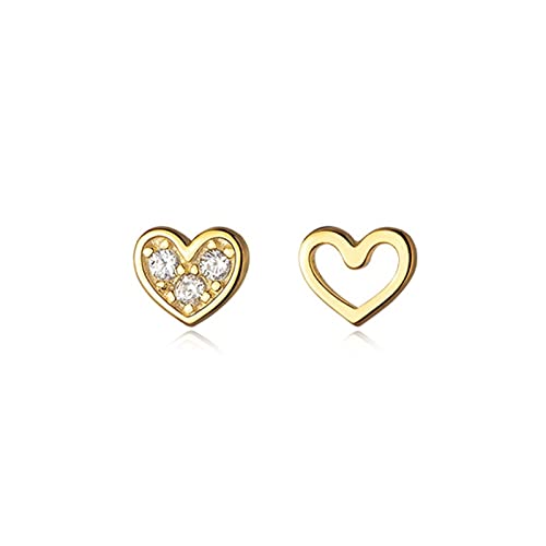 TTDGYYXW Pendientes asimétricos con Forma de corazón de circonio para Mujer, joyería Exquisita, Dulce y Encantadora, Pendientes de Alta Gama
