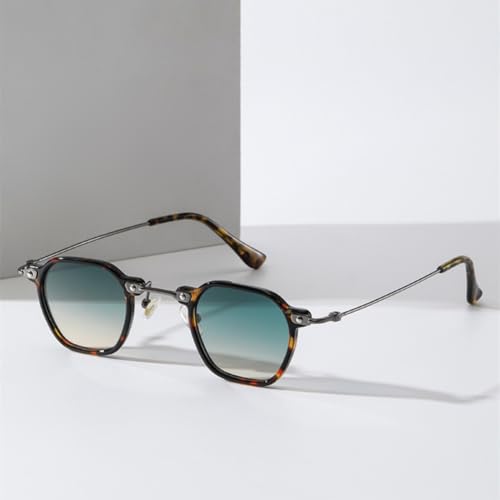 Lunettes de soleil rétro mixtes avec verres dégradés et rivets stylés - 4