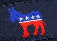 COUNTRY CLUB PREP Democratic Donkey Leather Tab Belt in Navy on Navy Canvas2