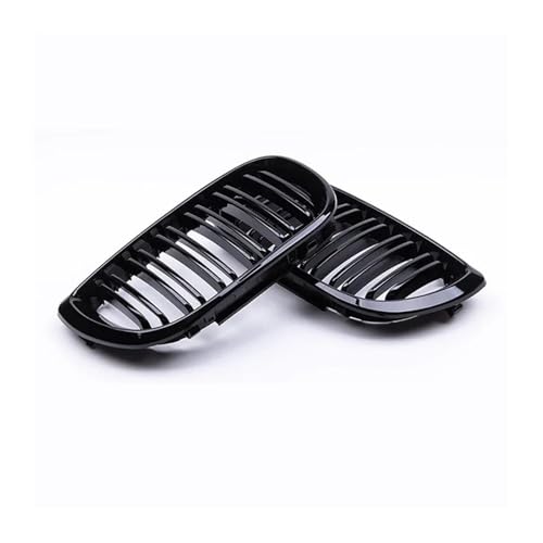 Parrilla delantera E46 de 4 puertas 2002-2005, rejilla doble listón para capó negro brillante 4