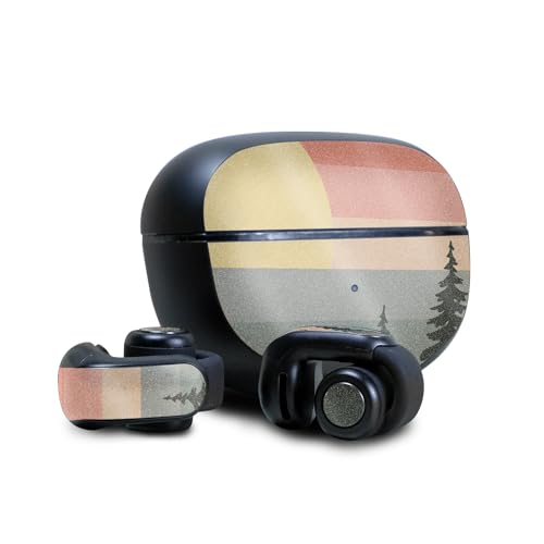 Image of Glossy Glitter Skin Compatible with Bose Ultra Open Earbuds - Sunset Forest - Premium 3M Vinyl Protective Wrap Decal Cover - Easy to Apply | Crafted in The USA by MightySkins