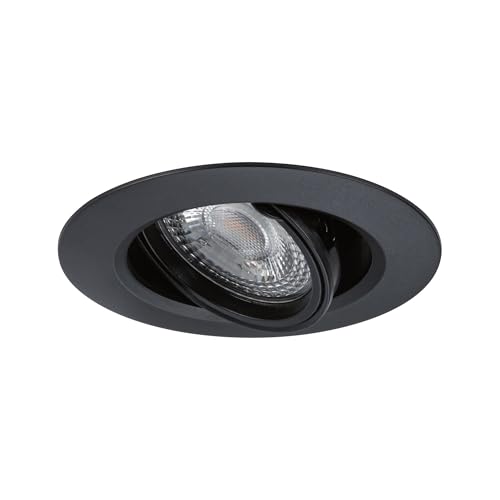 Paulmann 92111 Einbauleuchte 3er-Set schwenkbar rund 90mm 30° GU10 max. 3x10W 230V Schwarz Einbaulampe