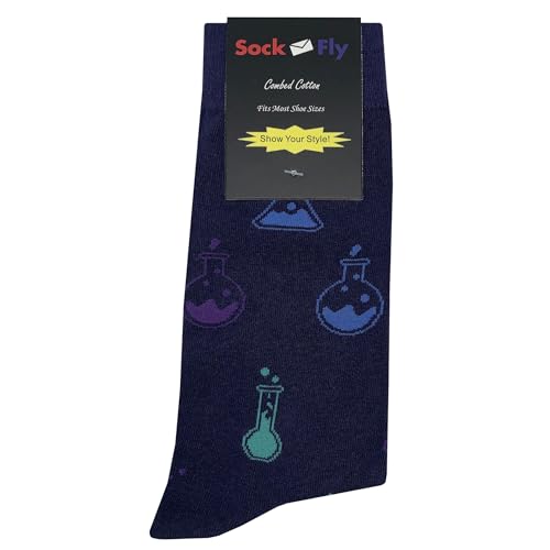 Chemistry Potion Dress Socks Funny Novelty Crazy Fun Design Men Size 8-12 Cotton Casual Crew Colorful Funky Fancy Socks Gift for Men4