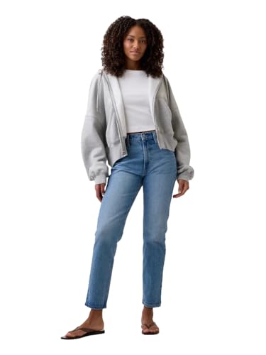 GAP Womens High Rise Cheeky Straight Jeans Medium WASH 32