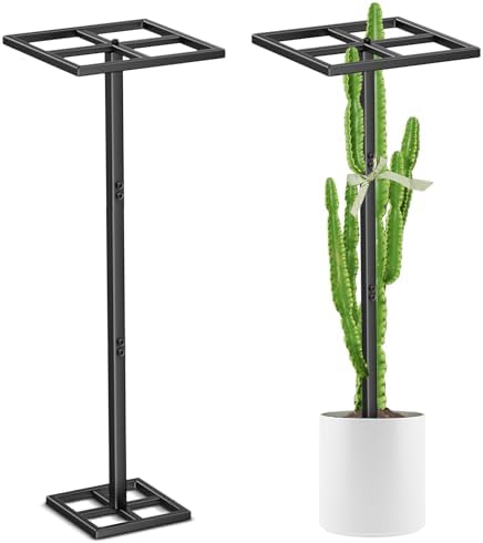ODSNANIE Metall Drachenfrucht-Gerüst,44" verstellbares Dragon Fruit Trellis | Langlebiges vertikales Spalier,robuste Konstruktion mit quadratischem Sockel,1 Stück,für Kletterpflanz