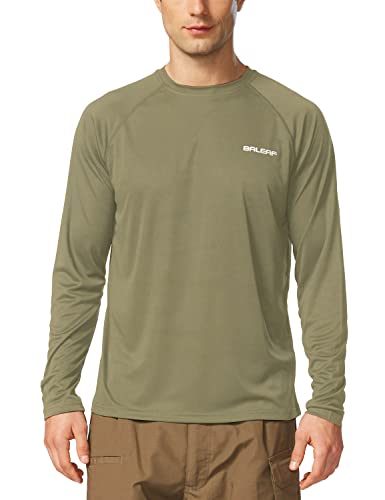 Baleaf Men's Long Sleeve Swim Shirts Rash Guard Uv Sun Protection Spf T-Shirts Upf 50+ Quick Dry Swimming Fishing Slate Green Size L #TOP6