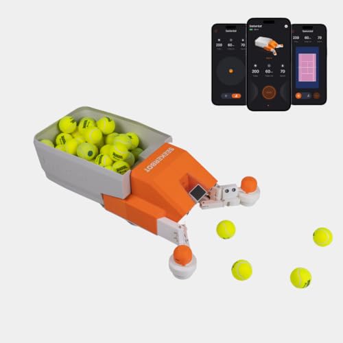 Seekerbot 2.0 - Advanced Tennis Ball Machine for Collecting Tennis Balls - Automatic Court Sweep for Tennis Practice - Works on Hard Court Only - iOS App Controlled - Smart Tennis Training Equipment