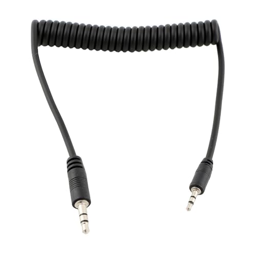 3.5mm to CB2 Camera Shutter Release Cable Remote Control Cord Speedlight Flash Trigger Connect PC Sync Spring Coiled Wire Cord for Olympus E-M1 Mark II Mark III E-M1X