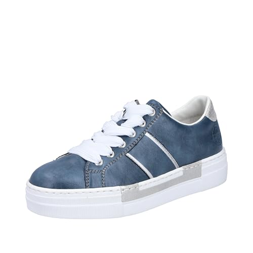 Rieker Damen N4902 Sneaker, Blau, 37 EU
