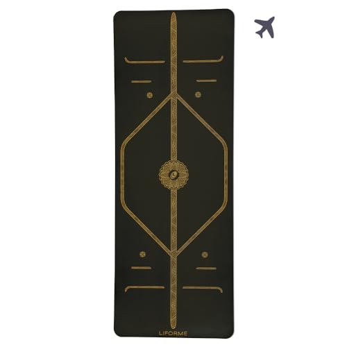 Liforme Travel Yoga Mat — 2mm Lightweight Eco-Rubber with Alignment Guides — view 3