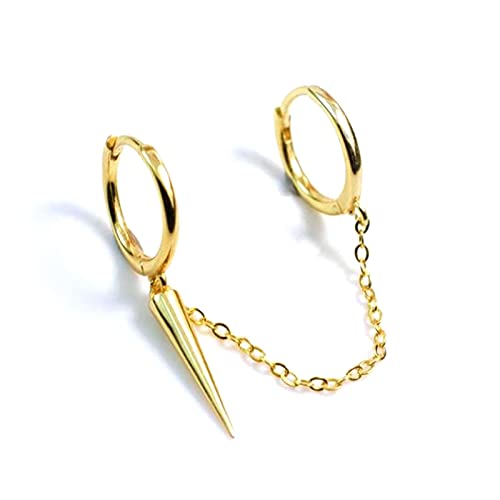 Boucles d'oreilles double anneau en argent véritable, le cadeau idéal pour briller en soirée