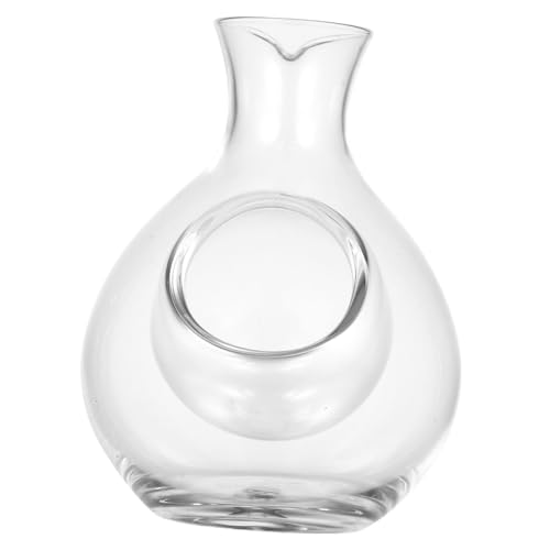 NUOBESTY Carafe à Vin Verre Cristal avec Cavité à Glace Décanteur Élégant pour Brandy Whisky et Liqueur Récipient de Refroidissement pour Bar et Dégustation