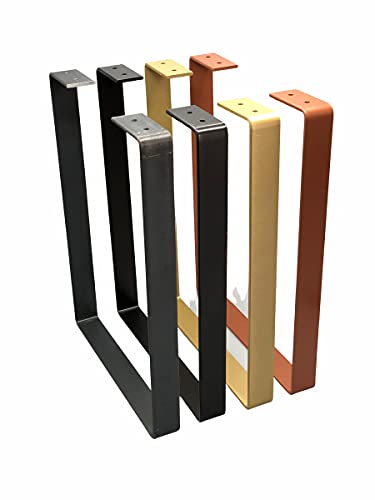 2 Pack - U Shape Powder Coated Legs, Black or Gold, Hairpin Legs, Coffee Table Legs, Furniture Legs, Bench Legs, Desk Legs,