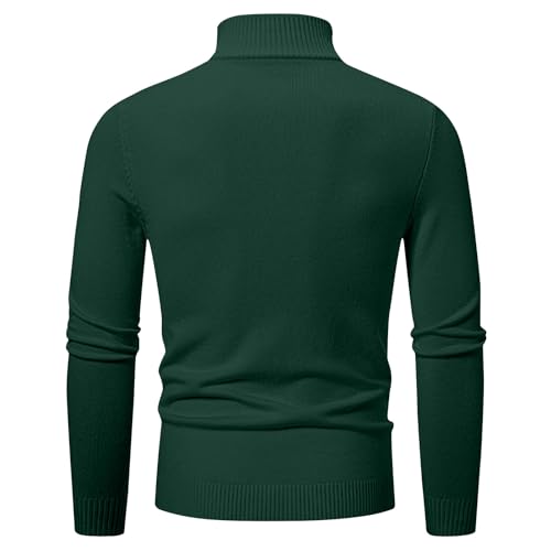 Men's 1/4 Zipper Stand Collar Sweaters 2024 Trendy Twisted Knit Long Sleeves Striped Knitwear Pullver Sweater Tops 5