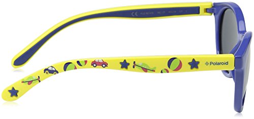 Polaroid Sunglasses PLD 8014/S Oval Sunglasses, Blue/Polarized Gray Blue Mirrored, 46mm, 18mm3