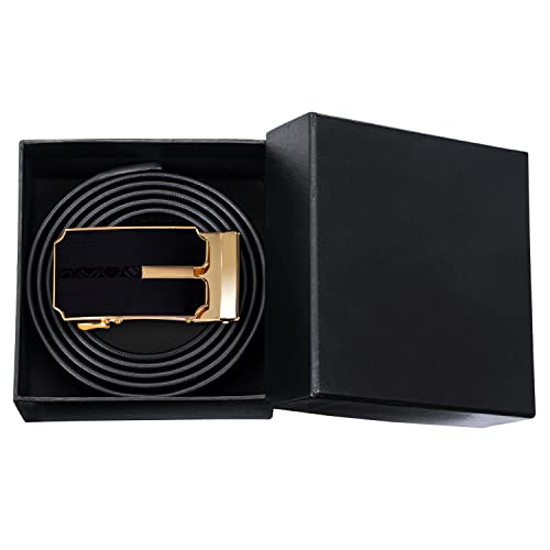Image of Dubulle Men's Ratchet Belt Gold /Black /Red /Green /Blue /White Automatic Buckle Business Casual Belt Gift - Adjustable Fit