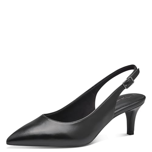 Tamaris Damen Sling Vegan Stilettoabsatz; Black/schwarz; 40