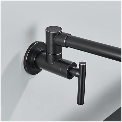 Brushed Nickel Wall Mounted Pot Filler Faucet Chrome Black Brass Kitchen Tap Single Cold Rotating Folding Spout Stylish and Functional Kitchen Sink Accessory