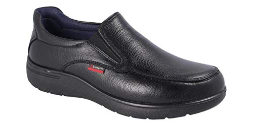 Luisetti Zapato Casual de Estilo Mocasin para Hombre, confeccionado en Piel Natural 100% Vacuno MOCASÍN Street 31001ST Talla 41 Color Negro