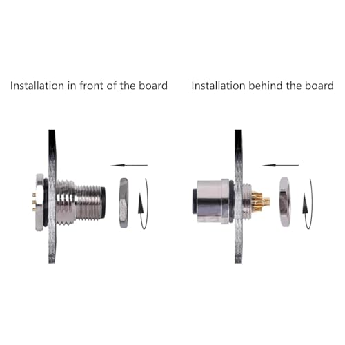 Conector M12 4 pines hembra recto impermeable con cable 1 m miniatura 3