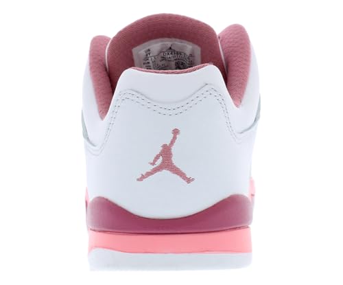 Jordan Boy's 5 Retro Low (Little Kid) White/Coral Chalk/Desert Berry/Black 12 Little Kid M4