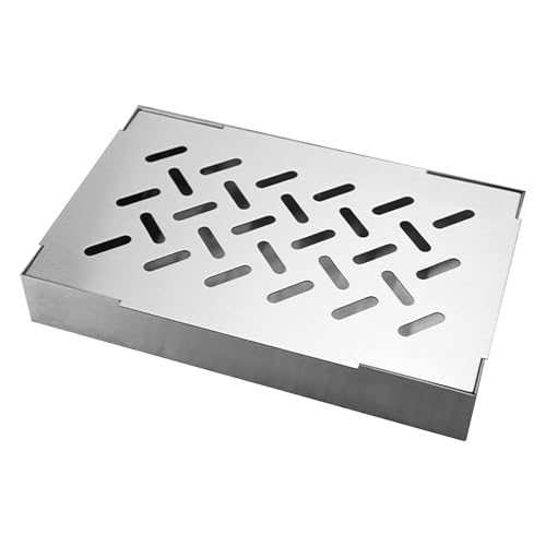 IUSOT BBQ Smoker Box Stainless Steel Smoking Box Premium Smoking Accessories for Adding Smoky Flavor to Meat or Fish Good BBQ Accessories