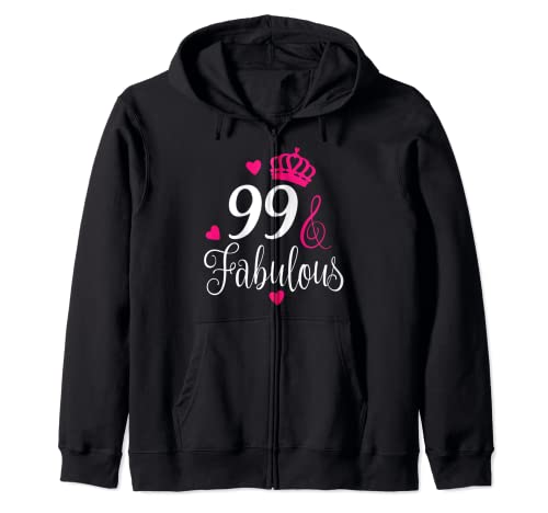 99 y Fabuloso celebran - 99 años de edad fiesta celebración Sudadera con Capucha