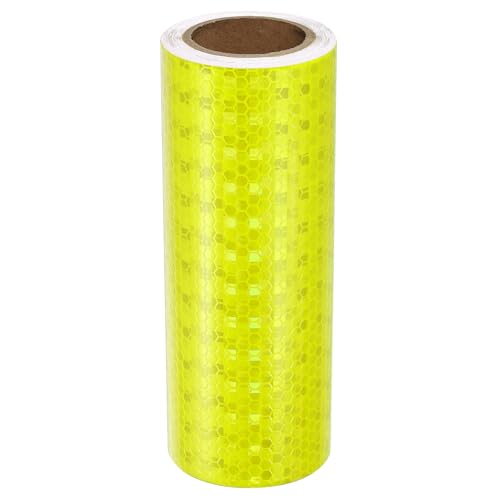 YOKIVE Cinta Reflectante, Cintas Adhesivas Reflectantes Impermeables, Ideal Para Exteriores, Tráfico, Uso Diario (Amarillo Fluorescente, 3 M x 15 cm)