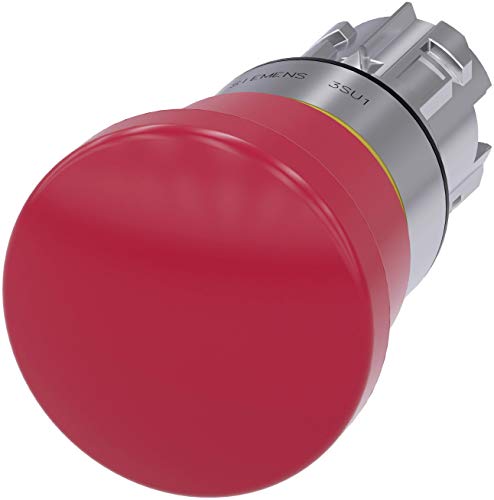 Bouton poussoir de sécurité Siemens rouge 40 mm en plastique et métal