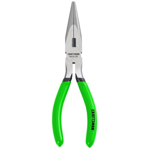 CRAFTSMAN Hi-Vis Long Nose Gripping Pliers, Corrosion Resistant, 6-In (CMHT84100G)