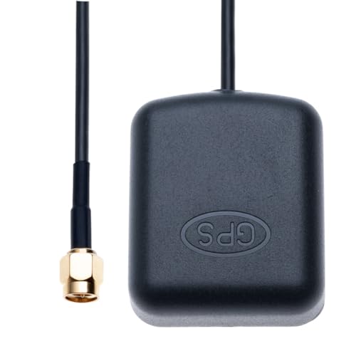 Car GPS Antenna SMA Plug Connector Active Aerial 3M Extension Cable Waterproof Module with Magnetic Base for GPS Navigation System Dash Auto DVD Head Unit Stereos (3 Meter) - Image 3