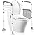 Toilet Safety Rails-Adjustable Toilet Safety Frame, FoldableTtoilet Support Rails with Handles, Heavy Duty Toilet Handles for Elderly, Seniors, Handicap & Disabled-Fits Most Toilets