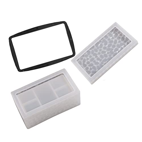 DIY Rectangular Round Storage Box Silicone Resin Mold for DIY Craft Home Decor