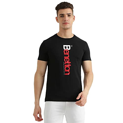 Image of United Colors of Benetton Men's Printed Regular Fit T-Shirt