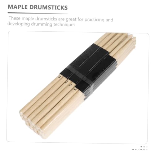 12 pares de baquetas de madera de arce para batería, accesorios para bateristas miniatura 7