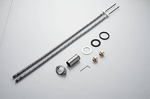 NICTIE Single Handle Container Sink Faucet High Bathroom Sink hot and Cold Brass Single Hole (Chrome, Tall)