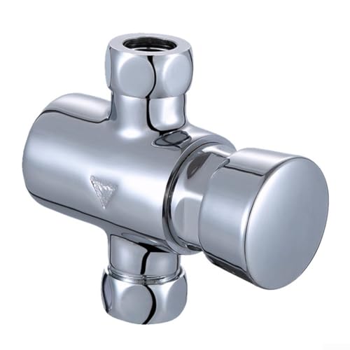 Image of Self Closing Chrome Timed Non Concussive Exposed Shower Valve Sturdy Brass Construction for Sports Centers Prisons Public Facilities