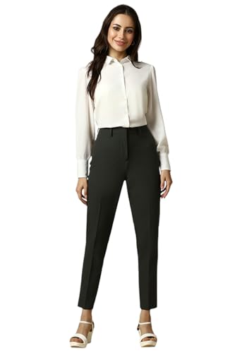 Image of Allen Solly Women's Slim Fit Mid Rise Trouser