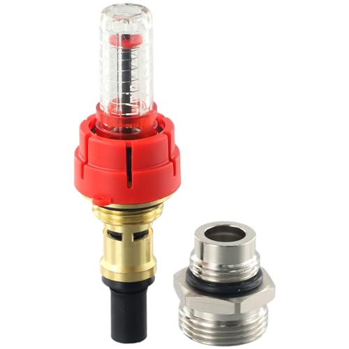 ZYWUOY 10 Stk Verteiler Durchflussmesser, Durchflussmesser für Wasser Fußbodenheizung, Verteiler Durchflussregler DN25(10)