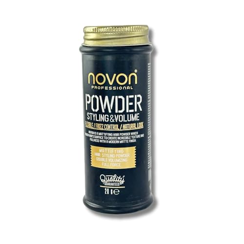 Cera en Polvo para Peinarse Polvo para dar Textura al Cabello Polvos Levantar la Raiz Polvos para dar Volumen Polvos de barbero NOVON - Mattifying Hair Powder 20g